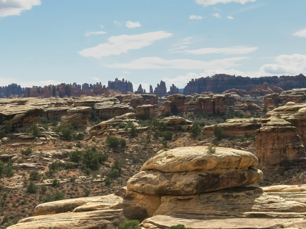 the needles rock formation at canyonlands, Utah